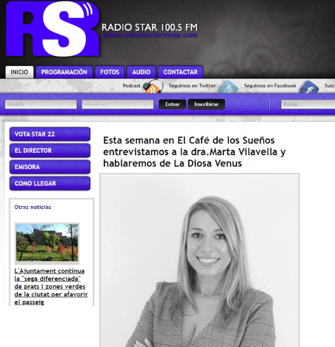 Esta semana en El Café de los Sueños entrevistamos a la dra.Marta Vilavella y hablaremos de La Diosa Venus
