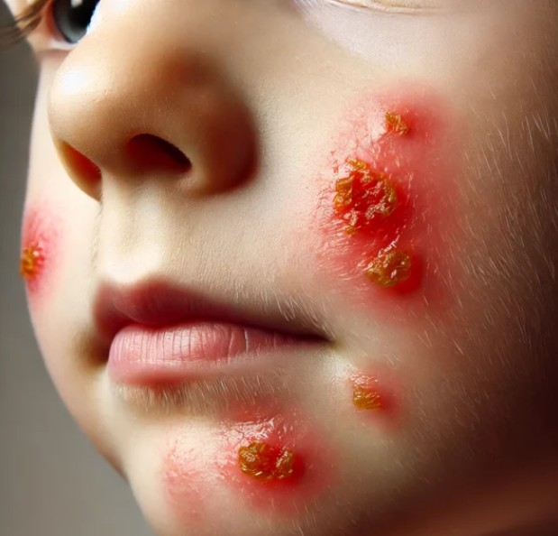 Impetigen en nens