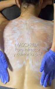 Mascarilla para refrescar y calmar la piel.