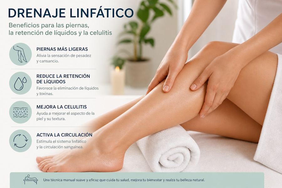 Drenaje linfático Drenaje linfático: beneficios para las piernas, la retención de líquidos y la celulitis